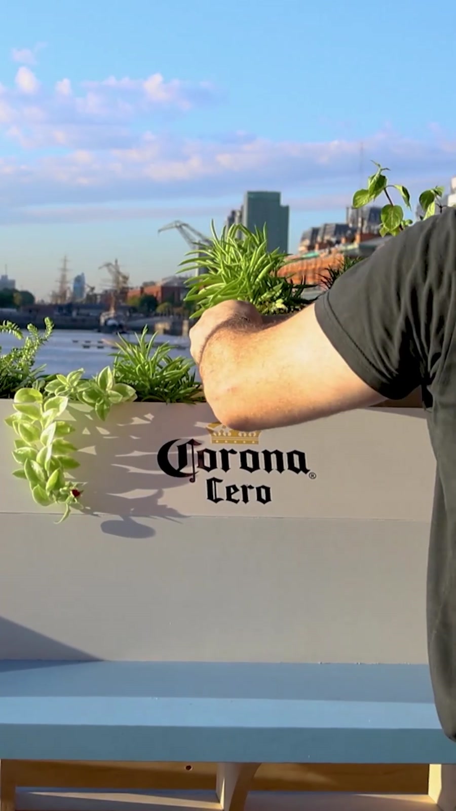 Activación de Corona Cero SunTags en un espacio al aire libre